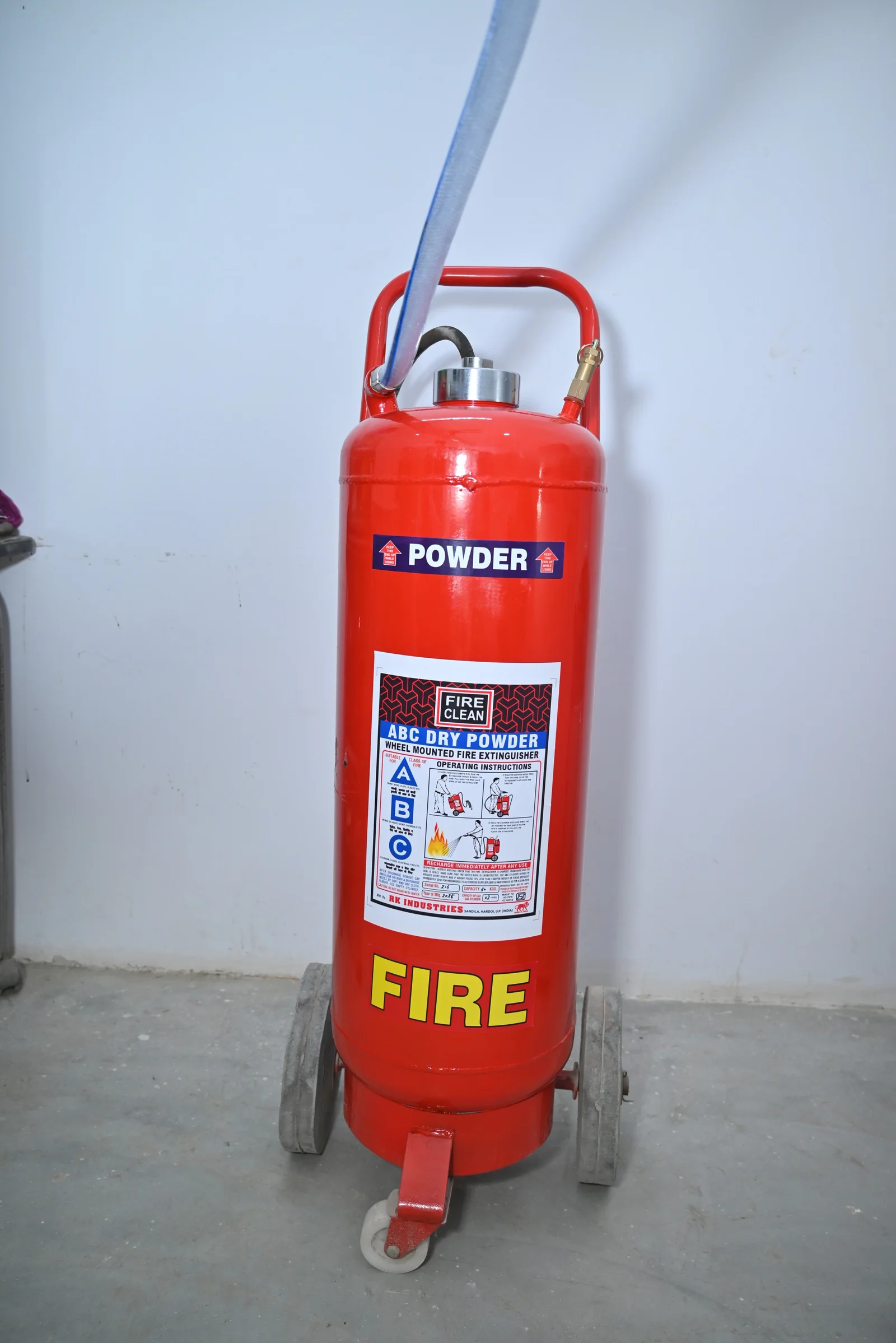 ABC Dry Chemical Powder Trolley Mounted Fire Extinguisher