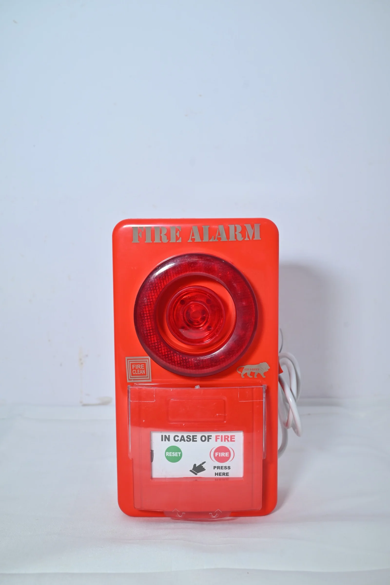 Wired Manual Call Point with Fire Alarm Hooter & Strobe